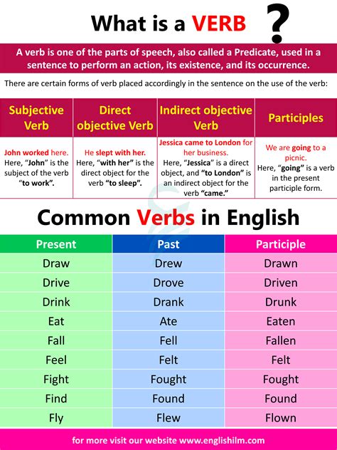 define verb with examples in grammar
