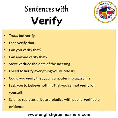 define verification in a sentence