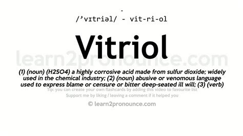 define vitriol in chemistry