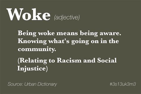 define what being woke means