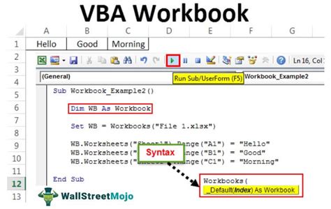 define workbook in excel vba