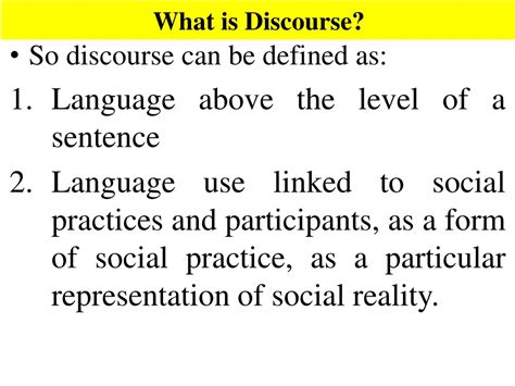 Defining Discourse Clearly