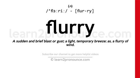 definition flurry