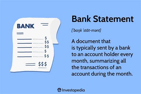 Definition For Bank Statement