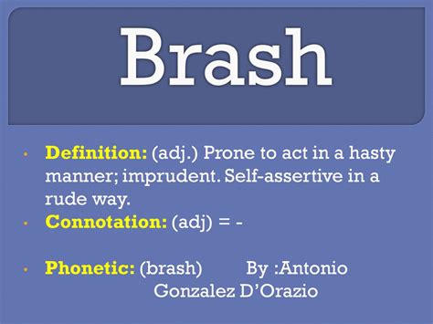 Definition For Brash