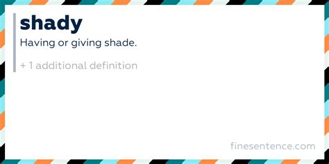 Definition For Shady