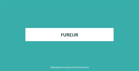 definition fureur