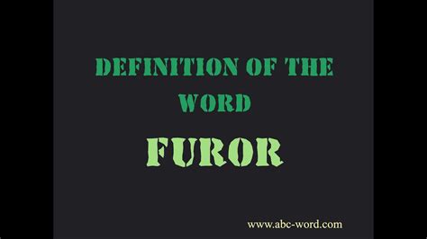 definition furor