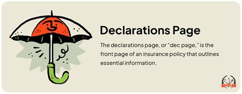 Definition Insurance Declarations Page