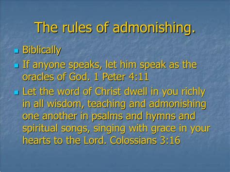 definition of admonishing in the bible
