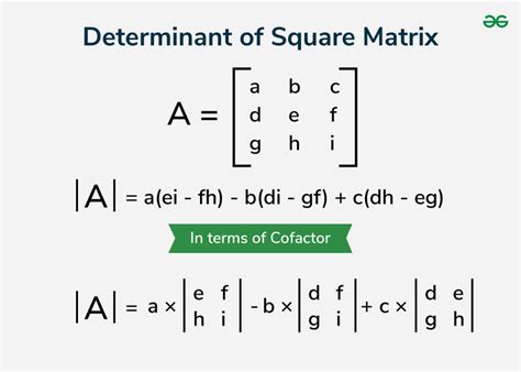 definition of determinant of a square matrix