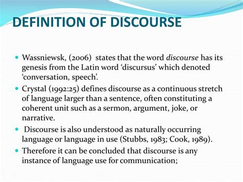 definition of discourse by different scholars