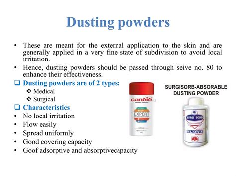 Definition Of Dusting Powder And Example