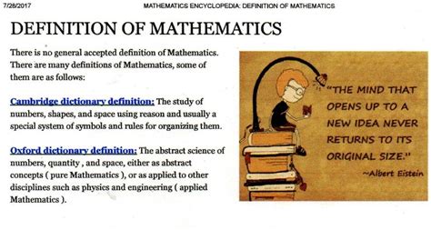 definition of mathematics in science
