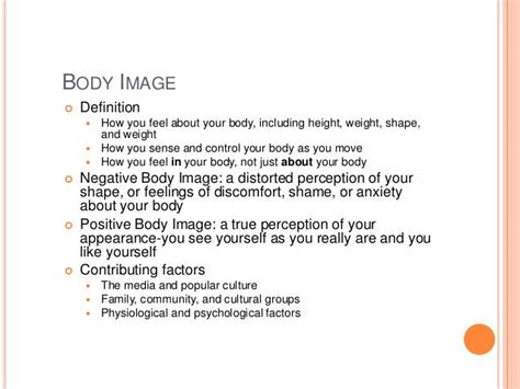 definition of negative body image