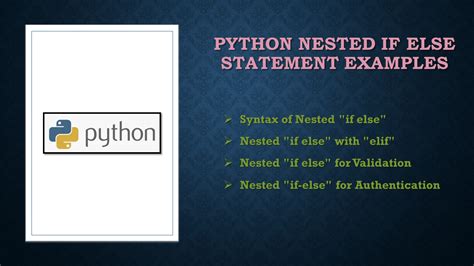definition of nested if statement in python