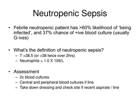 definition of neutropenic sepsis