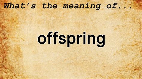definition of offspring
