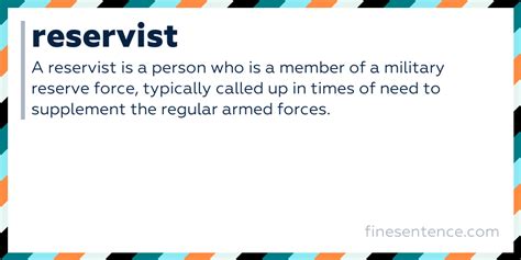 Definition Of Reservist