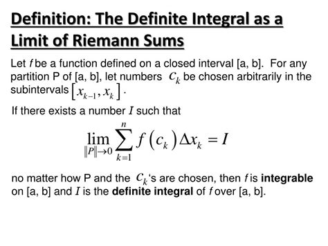 definition of riemann integral