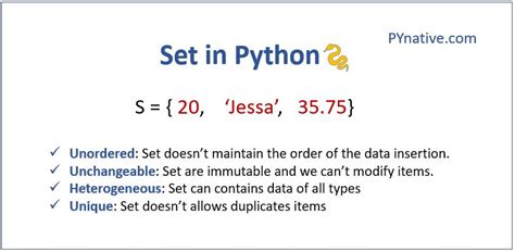 definition of set data type in python