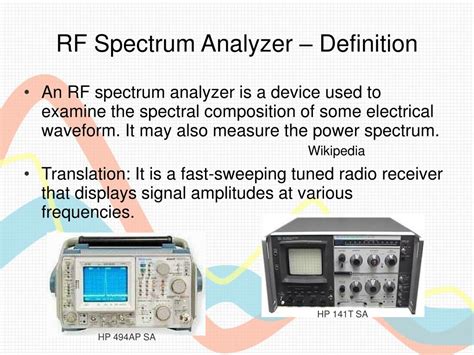 Definition Of Spectrum Analyzer