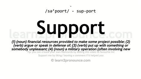 definition of the word support