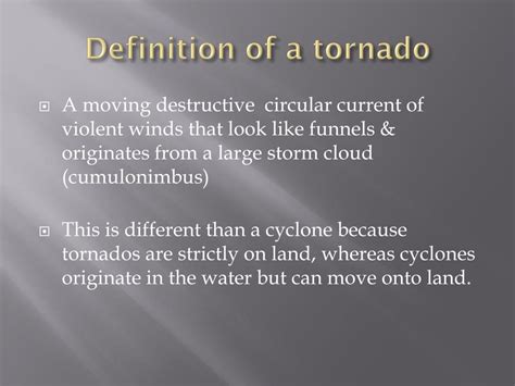 Definition Of Tornado Short