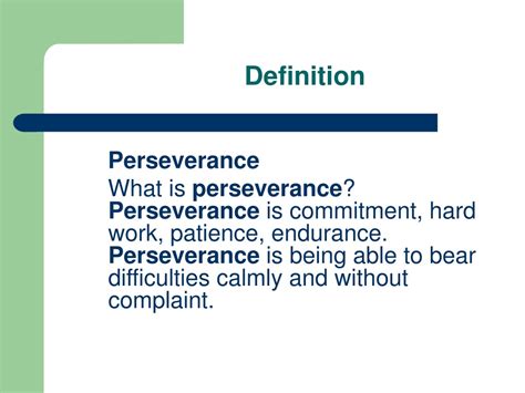 definition persevering