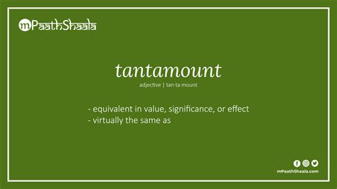 definition tantamount