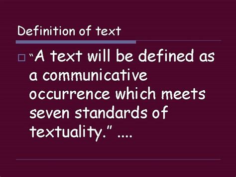 definition text