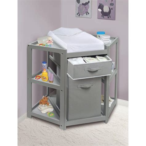 Defranco Changing Table With Pad And With Basket And With Hamper