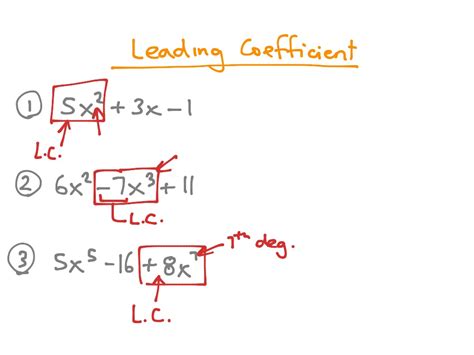 degree and leading coefficient calculator