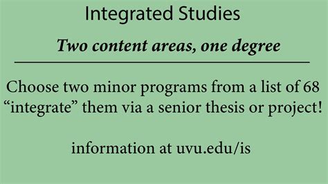 degree in integrated studies