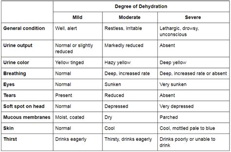 Understanding The Degree Of Dehydration: Symptoms Explained