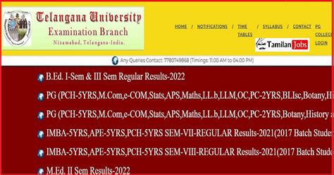 degree results 2022 telangana