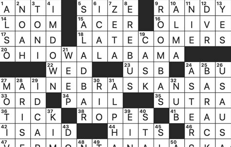 Rex Parker Does the NYT Crossword Puzzle Deity born from Chaos / THU 8