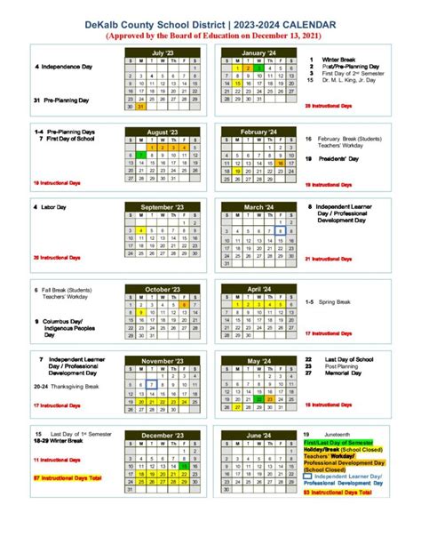 Dekalb County School Calendar 2024