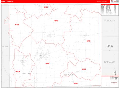 Dekalb County Indiana Zip Code Map