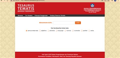 Dekat Tesaurus Indonesia