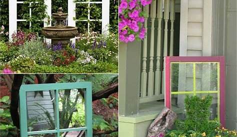 55 Ideen für Gartendeko aus alten Fenstern und Türen
