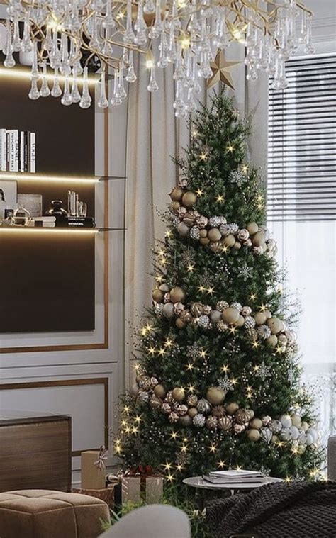 weihnachtsbaum schmücken weisse deko Christmas tree inspiration