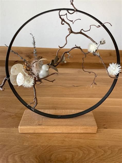 Dekoring mit Fuß Trockenblumen Hoop Kranz Tischdeko Etsy Decor