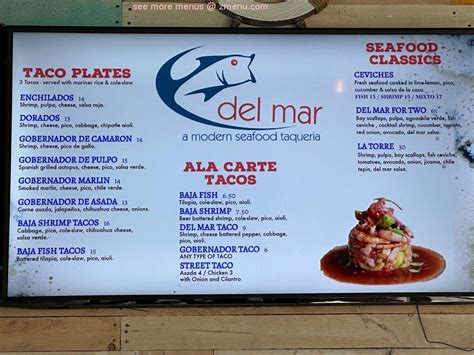 Online Menu of Del Mar Seafood Taqueria Restaurant, American Fork, Utah