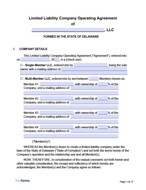 delaware series llc forms