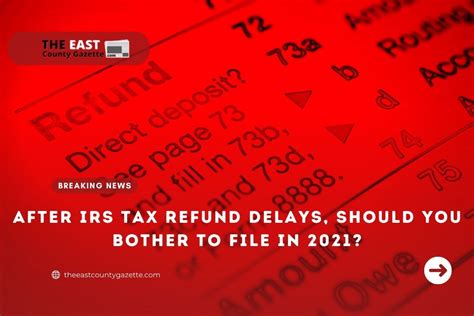 delay in 2021 tax refunds