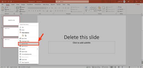 delete all images in powerpoint