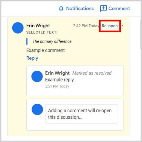 delete comment history google docs