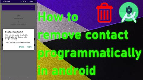 delete contact android programmatically