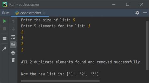 delete duplicate elements in list python